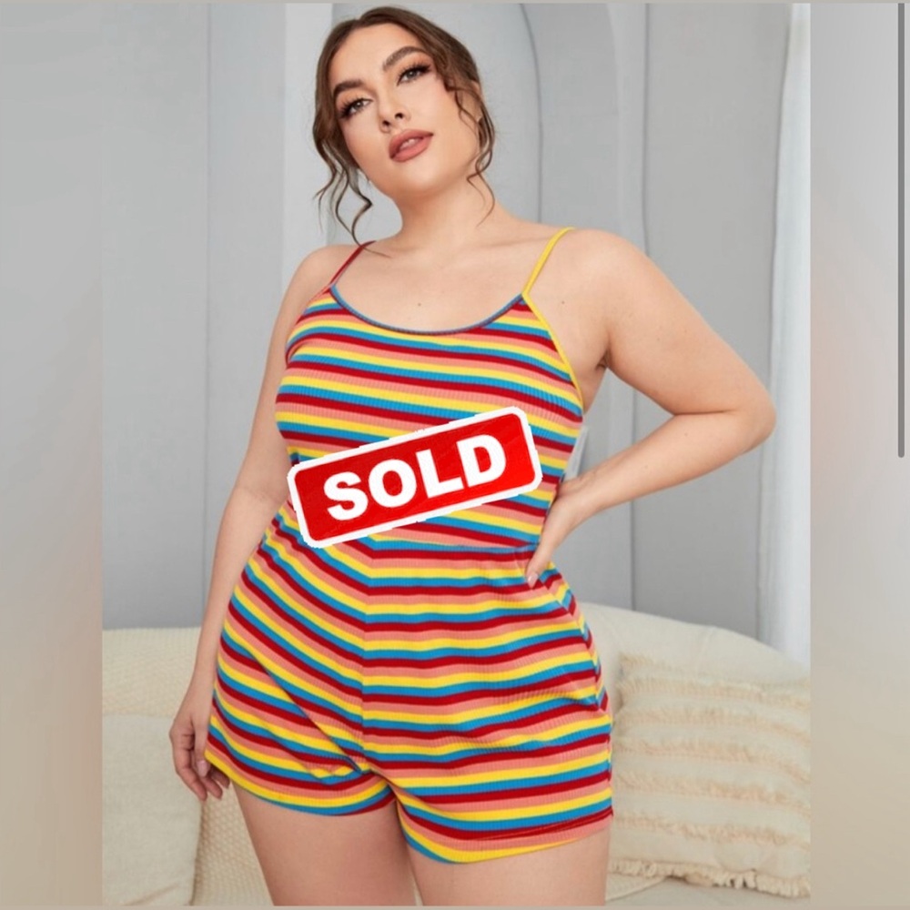 SHEIN Rainbow Romper